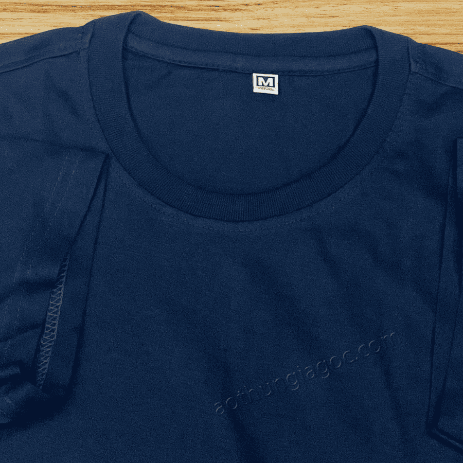 Áo Thun Cotton 2 Chiều 65/35 Màu Xanh Đen